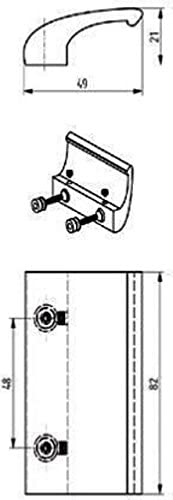 CC-Shopping - Griff Luxury - aus Aluminium inkl. 2 Montageschrauben CC-Style